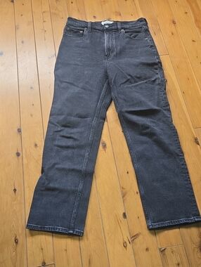 Abercrombie & Fitch Black Ankle Straight Ultra High-Rise Jeans
